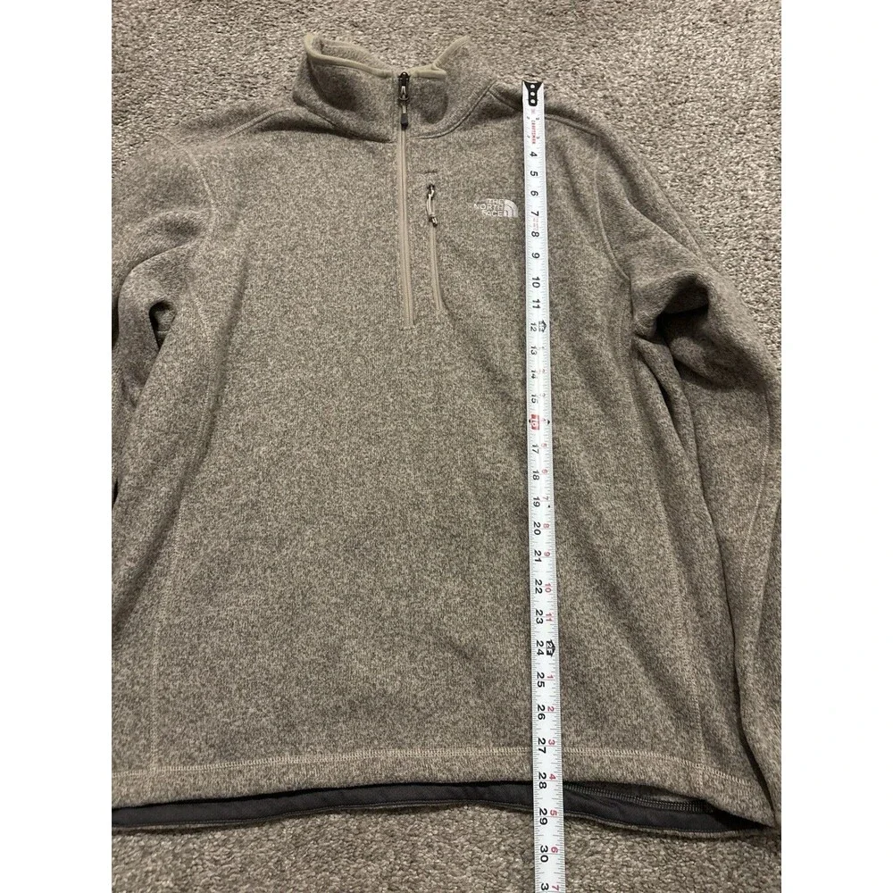 The North Face Gordon Lyons Brown Tech Pullover‎ Fleece Jacket XL Polyester